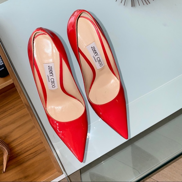 Jimmy Choo “Love” Chilli Red patent leather pumps - Picture 5 of 8